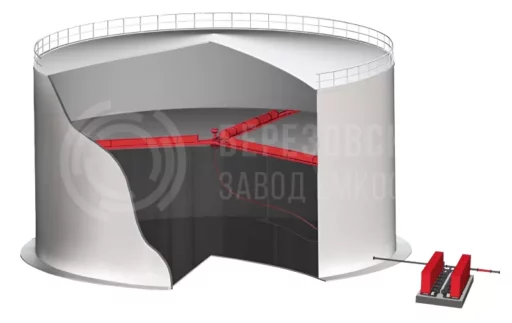 Вертикальных стальных резервуарах с понтоном